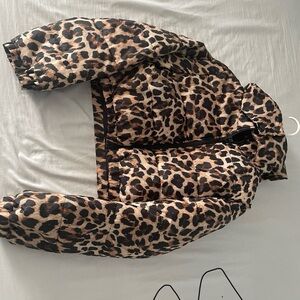 Leopard Print Puffer Jacket